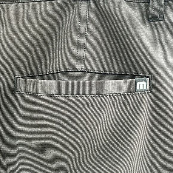 Travis Mathew Men's Flat Front Performance Shorts - Black/White - 38 - Picture 5 of 6
